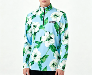 定制印花高尔夫刺绣半拉链四分之一拉链套头连帽衫定制公司徽标高尔夫四分之一拉链衬衫男式 - Product Image 3