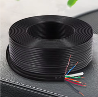 Cable de Red UTP FTP Cat5e CAT6 para Interiores y Exteriores de 1000 Mbps, Cable LAN CAT 6 de Cobre de 23 AWG y 305 m con Cable de Alimentación