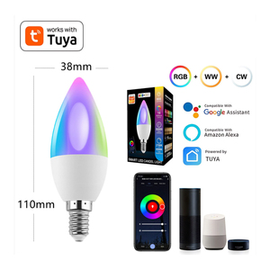 Rgbrw graffiti thời gian <span class=keywords><strong>Wifi</strong></span> bóng đèn qua biên giới tiết kiệm năng lượng <span class=keywords><strong>E14</strong></span>/E27 meikeduo Alexa thông minh điều khiển bằng giọng nói thông minh đèn LED - Product Image 6