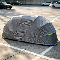 Abri de stationnement pliable en acier inoxydable avec toit en arche, imperméable, pour voiture, manuel/automatique, rétractable, pour extérieur
