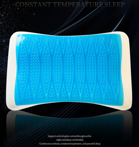 Cuscino in Memory Foam con Gel Rinfrescante Blu, Ecologico, a Lento Ritorno, Lavabile in Lavatrice, Supporto per il Collo, per Chi Soffre il Caldo, per Hotel - Product Image 2