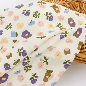 Factory Wholesale Double <strong>Gauze</strong> 100 Cotton <strong>Fabric</strong> Voile Muslin <strong>Fabric</strong> Roll Cartoon Printed Cotton <strong>Fabric</strong> for Kids - Product Image 3