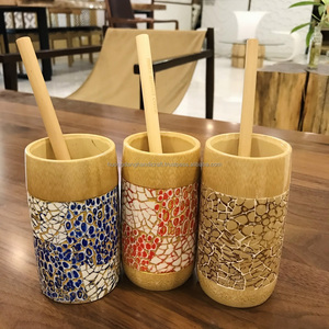 <b>Special</b> Huong Dang Natural Bamboo Coffee Mugs with Mosaic Design Eco-friendly High Quality Made in Vietnam - Product Image 4