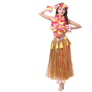 Suministro al por Mayor de Fibras Plásticas RTS, Disfraces de <span class=keywords><strong>Danza</strong></span> Hawaiana para Adultos, Faldas de Hula para Mujeres, Trajes para Fiestas - Product Image 2