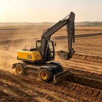 Mini Excavatrice Neuve de 9 Tonnes sur Roues – Mini-Excavatrice à Pneus