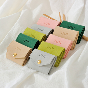 Pochette enveloppe de luxe de haute qualité, petite, avec logo personnalisé, mini sac de rangement pour bijoux, pour bagues, colliers, bijoux - Product Image 3