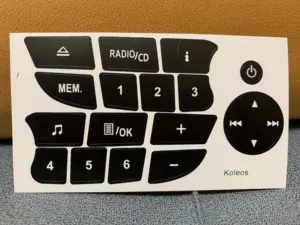 Pegatinas de Repuesto para Botones de Coche, para Renault Twingo, Clio y Megane 2009-2011, Adhesivos para Reparación de Botones de Radio y Audio CD - Product Image 5