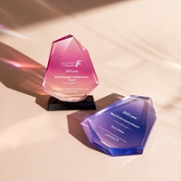 Nouveau trophée en cristal éblouissant haut de gamme pour les cérémonies de récompenses d'entreprise, pour honorer les employés exceptionnels