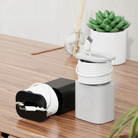 Enrouleur de câble en silicone 2 en 1 Protecteur de câble Organisateur de fil pour IPhone Chargeur USB Tête de charge Étui de protection