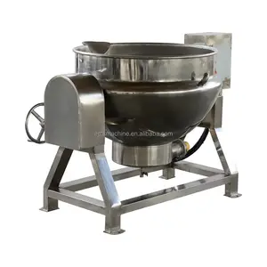 AOLS 100L 300L Industrial Electric Jacketed Cooking Pot Steamer Kettle Gas Cooking Pot with Mixer sauce maker cooking machine