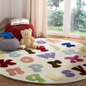 Round Primary School Kids Font Month Room Carpet And Rugs Customized Printed Playmat Carpet For Living Room