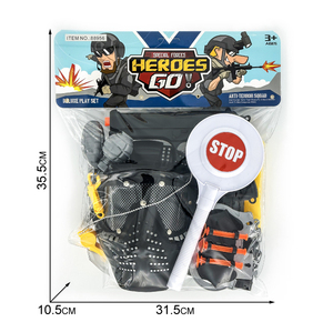 Set <span class=keywords><strong>di</strong></span> Giocattoli in Plastica per Bambini con Accessori da Poliziotto per Halloween e Natale, Giochi <span class=keywords><strong>di</strong></span> Ruolo e Simulazione Militare - Product Image 2