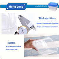 Personnalisé compétitif bon prix réutilisable 6pcs réfrigérateur modulaire pour animaux de compagnie collation conteneur de stockage boîte en plastique ensemble de stockage maison