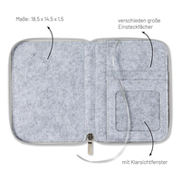 En gros Personnalisé Personnalisé Pet Document Porte-Passeport Cas Mutterpass Manches Poche Feutre Passeport Couverture