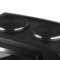 Four Micro-Ondes Électrique Portable RAF 55L 2-en-1 avec Plaque Chauffante Intégrée, Idéal pour la Cuisine et la Cuisson, et Porte Vitrée Visuelle