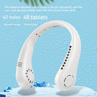 Ventilateur de cou portable W0rld C Merchandise avec batteries intégrées pour intérieur et extérieur, recharge USB, vent puissant, léger et rafraîchissant