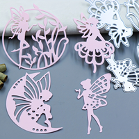 Ragazza con le ali fata elfo Angel taglio in metallo muore per la creazione di carte, fai da te fatti a mano Scrapbooking artigianato Stencil, Die tagli