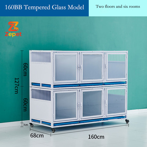 Cage pour chien en métal multi-<span class=keywords><strong>couches</strong></span> et accessoires, robuste, respirante, durable, avec roues – Nouveauté très demandée - Product Image 3