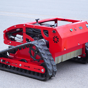 Tagliaerba Robotizzato a Catena Telecomandato con Motore a Benzina, Rullo Porta Cuscinetti, Trattore 200mm <span class=keywords><strong>Rosso</strong></span> per Lavori Pesanti - Vendita Diretta dalla Fabbrica - Product Image 1
