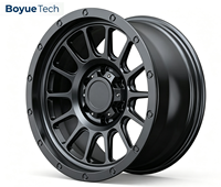 1 pièce Jante forgée noir mat multi-rayons à motif boulonné tout-terrain PCD 5*108 5*112 5*114.3 5*115 5*120 5*130 pour SUV et Pick-up