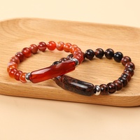 Bracelet en poudre d'agate cristalline très tendance avec pierre de jade naturelle, bijou élégant et original