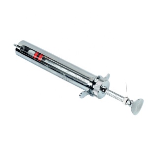 Wanjia 20ml <span class=keywords><strong>luer</strong></span> khóa kim loại ống tiêm với tiêm Chủng Phun gia cố kim ghế cho cừu bò gia súc dê lợn chăn nuôi - Product Image 1