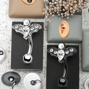<span class=keywords><strong>Piercing</strong></span> de barra curvada de acero inoxidable, anillo de ceja de murciélago, anillo de 16G, <span class=keywords><strong>Piercing</strong></span> de diseño de moda para hombres y mujeres - Product Image 5