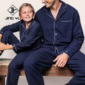 Wholesale Contrast Color Piping <b>Men's</b> Home Wear Suit Long Knitted Fabric Modal <b>Pajamas</b> - Product Image 1