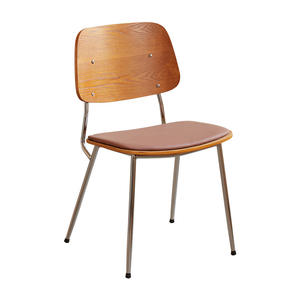 Chaise Frog, chaise de salle à manger rétro nordique, siège rembourré en bois massif, utilisation à domicile ou au restaurant - Product Image 5