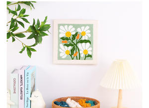 <span class=keywords><strong>Kit</strong></span> de <span class=keywords><strong>bordado</strong></span> personalizado DIY con marco cuadrado de flores rusas para principiantes - Product Image 5