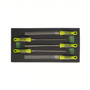 Ensemble de limes Fasano, 5 pièces, tailles assorties, pour outils de réparation automobile, métal et bois - Product Image 2