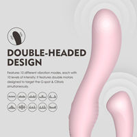 WINYI Vibrateur personnalisé OEM ODM Jouet sexuel pour adultes lesbiennes à double tête sans bretelles Strapon Vibromasseur pour femme