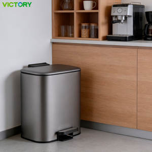 Cubo de Basura de Acero Inoxidable para Cocina con Pedal, 6/8/12/16/20/30L, con Cubo Interior Extraíble para Almacenamiento de Residuos - Product Image 6