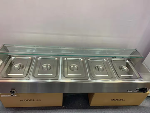Calentador de alimentos para Buffet comercial, 9 sartenes eléctricas, contador de alimentos para cocinar - Product Image 5