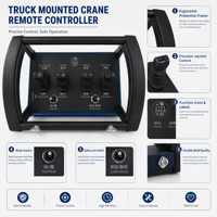 Télécommande sans fil noire et bleue à 4 leviers, étanche IP68, pour grue et camion, personnalisable, excellente qualité à prix avantageux