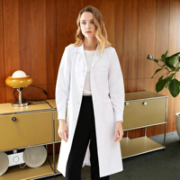 Blouse de laboratoire blanche personnalisable à manches longues, uniforme de pharmacie pour médecins et techniciens de laboratoire, vêtements de sécurité
