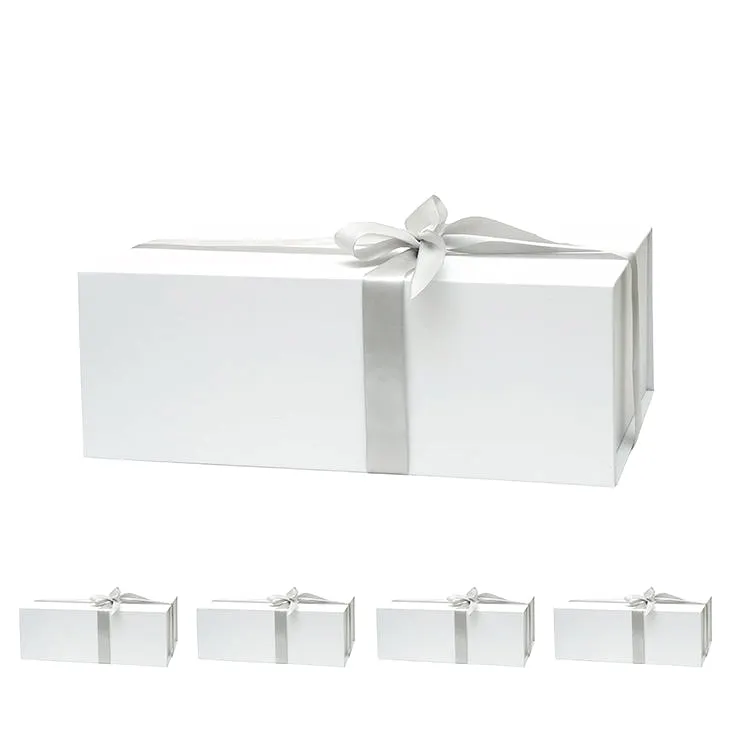 7 Inch Grote Bruiloft Geschenkdozen Witte Deksels En Basis Magnetische Klep Deksel Grote Sluiting Voor Zakelijke Verjaardag Mooie Geschenken