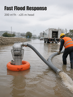 Pompa Submersible Hemat Energi Chuangmei PMSM 22kW 150SZQ200-25-22 200m3/jam 25m Head 380V Pompa Pengendali Banjir