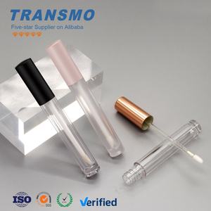 Tubes de gloss à lèvres personnalisés avec pinceau, vente en gros, contenants vides de 4 ml, emballage écologique, tubes de gloss à lèvres en plastique, logo personnalisé - Product Image 1