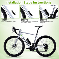 Batterie vélo 36V 15Ah ouxi v8 double batterie avec 20pcs 21700 cellule de batterie de qualité A