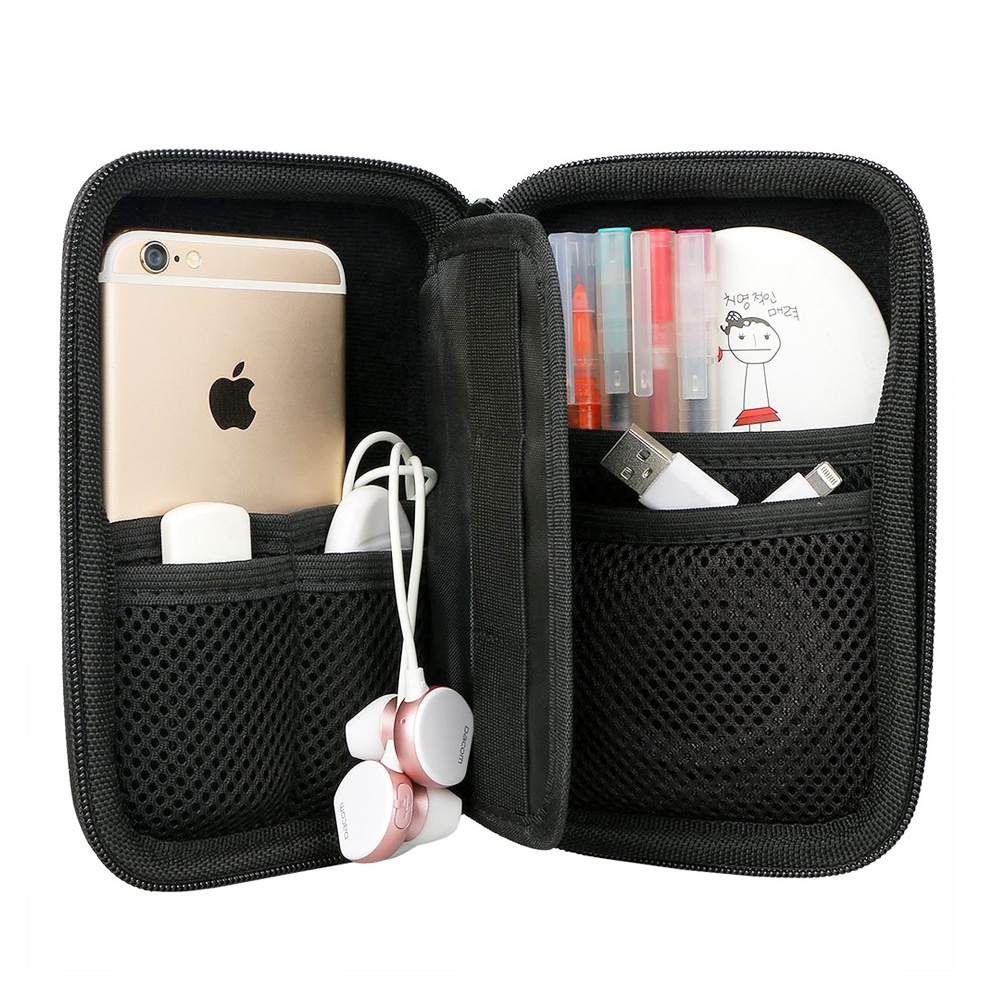 Custom Portable Travel Earphone Charger USB Flash Camera Photo Printer Electronics Organizer Accessories EVA Bag Case