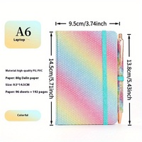 Carnet de notes personnalisé avec logo, couverture en PVC créative, sangle scintillante, carnet de notes exquis pour étudiants
