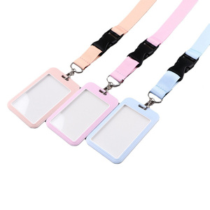 Comfortable Soft Texture Lightweight Custom Nylon Keychain Lanyards Silk Screen