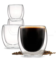 Tazas de Café de Vidrio de Doble Pared, Transparentes, Aisladas, de Borosilicato, para Viaje, en Oferta