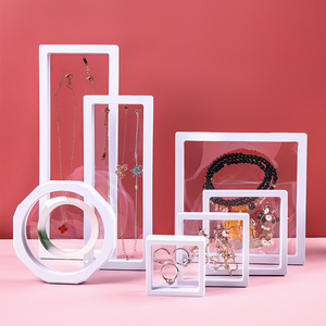 3D Floating Nail Gift Box Tips Display Stand Holder Packaging With PET Film Jewelry Stones Presentation Case Custom Logo