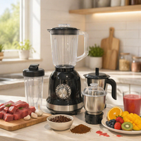 Robot culinaire multifonctionnel, mixeur, centrifugeuse, hachoir, bol mélangeur en acier inoxydable de 1,5 L, 800 W, vitesse variable, électrique, anti-fuite