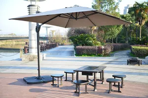 베스트 셀러 캔틸레버 우산 파라솔 럭셔리 레스토랑 사용자 정의 파티오 정원 야외 접을 수있는 야외 가구 150cm