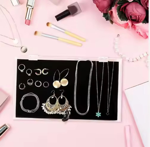 Hình chữ nhật rõ ràng lưu trữ Showcase Box với nắp Stackable <span class=keywords><strong>Acrylic</strong></span> khóa vòng vòng Vòng trang sức hiển thị trường hợp - Product Image 2