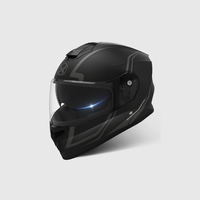 Casque de moto intégral en ABS, coque résistante aux chocs, protection de la tête pour la course sur route et le sport, rouge
