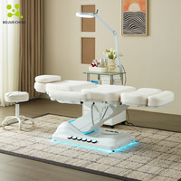 Table de massage électrique moderne et luxueuse à 4 moteurs réglables pour salon, spa, soins du visage, esthétique, tatouage